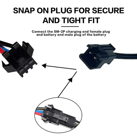Detailed view of SM-2PIN plug for Two Pack 7.4V LiPo USB Charger With SM 2PIN Plug For RC Cars And Planes Battery Protected 7.4V USB Charger