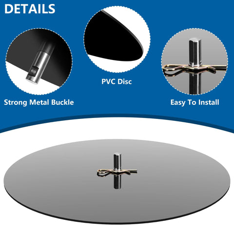 Ice Auger Drill Adapter Stainless Steel For Ice Fishing Stopper Disk with 11.8 in safety disk, strong metal buckle, PVC disk.