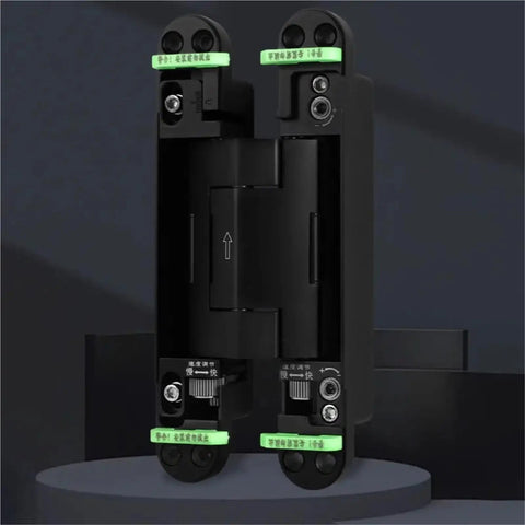 Whisper Quiet Hydraulic Invisible Door Hinge Closer For Wood And Folding Doors mounted close-up view showcasing smooth design.