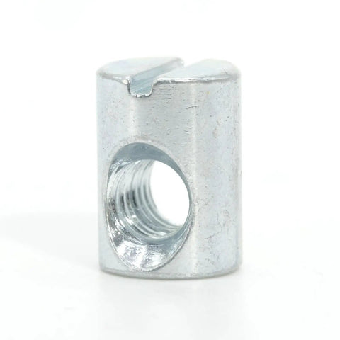 Top Tier Replacement Cross Dowel Barrel Nuts Compatible With Ikea Part 100514 For Crib And Bunk Bed Frames, silver steel barrel nut.