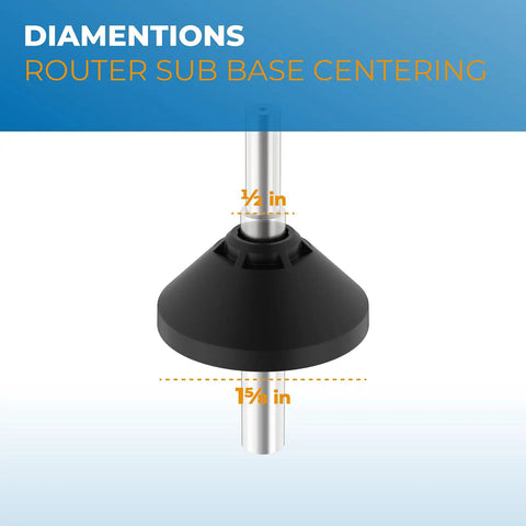 Centering Cone For Routers DNP617 with 1/2 in shank and 1/4 in shaft for compact subbase setup