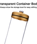 Wall Mounted Coffee Bean Dispenser Storage Container With Sealed Airtight Lid And Crystal Clear Acrylic Build For Cafe Kitchen Or Home Bar Black Four Pack features transparent body for easy storage level viewing.