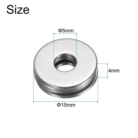 Needle Roller Thrust Bearings With Washers Set 5Mm Bore 15Mm Outside Diameter 4Mm Total Thickness includes 8 bearings and 16 washers
