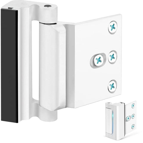 Heavy Duty Home Security Door Reinforcement Lock With 800 Pound Strength, Child Proof Front Door Lock with 3-inch steel stop and screws