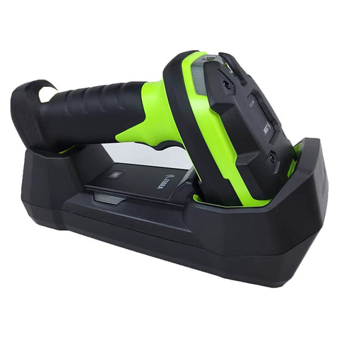 Ultra Rugged Cordless Barcode Scanner Kit With Cradle Bluetooth, USB And Serial Connectivity Handheld 1D/2D Imager on cradle