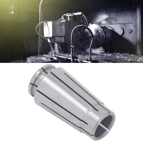 Top Notch Spring Collet SK10 Chuck For Carbide CNC Engraving Machine, shown with machine background, designed for precise tool gripping.