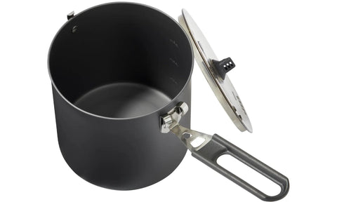 Two Person Camping Cook Set With Nesting Design Deep Dish Bowls And Double Wall Insulated Mugs Lightweight Two Liter Pot