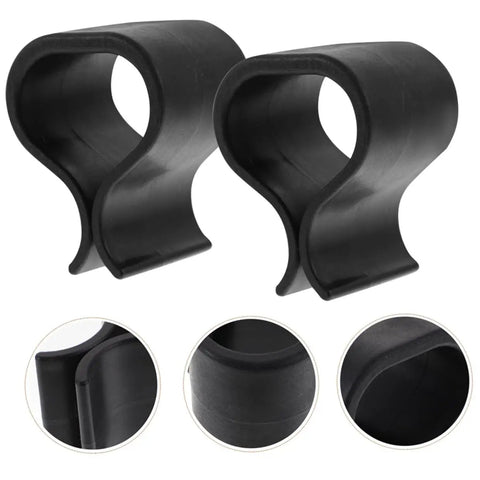 24 Pack Outdoor Furniture Clips For Sectional Sofas And Wicker Chairs, black plastic fasteners, close-up view of design and texture