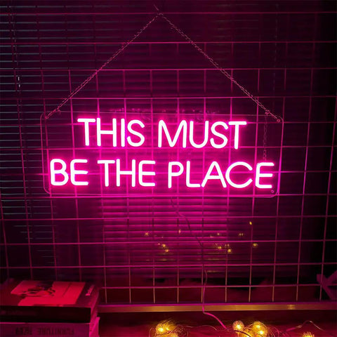 Pink Neon Sign For Bedroom Wall Decor Led Light Up Word Sign Large 24x8 Inches Bright Neon Accent For Bars Clubs and Weddings