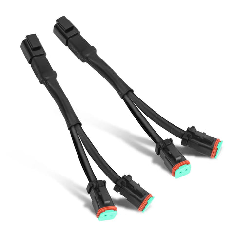 DT Wiring Harness 2 Lead With Universal Wiring Harness Splitters For Easy Car Audio Install, DIY Wiring Kit With 2 Adapters