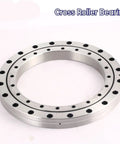 Top Shelf Cross Roller Bearing 360 X 435 X 25.4 Mm Heavy Duty Industrial Rotary Turntable Support, silver circular bearing.