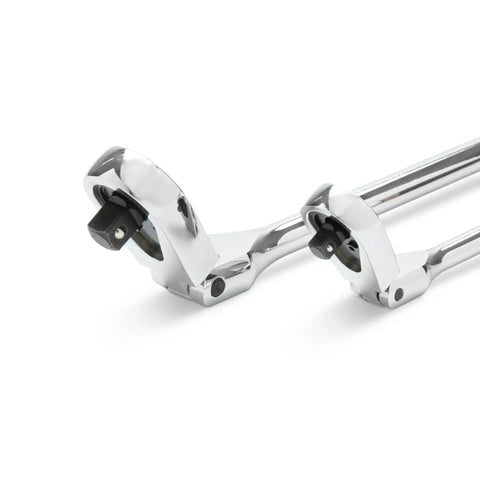 Two Piece Flex Head Teardrop Ratchet Set With One Quarter Inch And Three Eighths Inch Drives 120XP Dual Material Handles close-up