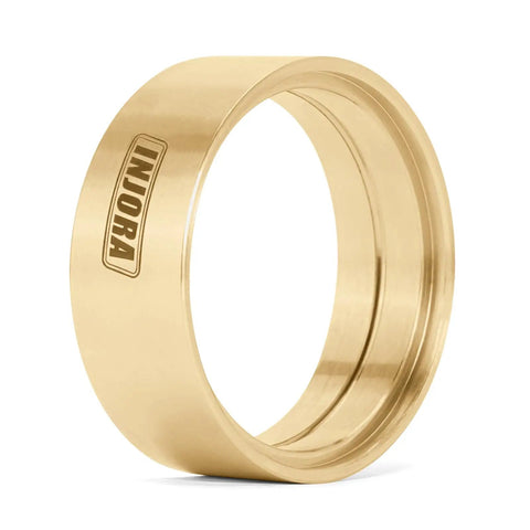Brass Inner Beadlock Rings 1.3 Inch 27g Each Gold Color Upgrade For One Twenty Four And One Eighteen RC Crawlers Beef Up Anti Roll Over Stability And Serious Climbing On 1.3 Inch Wheels
