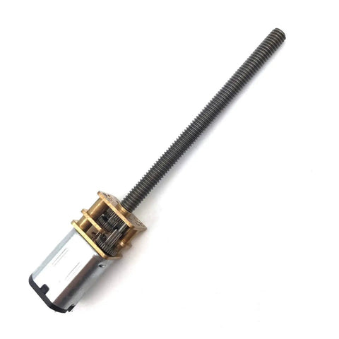 Premium DC 12V Miniature Gear Reducer Motor With Smooth Adjustable RPM Settings For Automotive Robot Projects And DIY Builds featuring a threaded shaft.