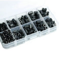 Black Nylon Hex Standoff Screws Nuts Kit 300 Pieces Insulated Spacer Columns Heavy Duty Corrosion Resistant High Temperature Fasteners For Electronics DIY Projects Home Office Use And More, assorted in storage box