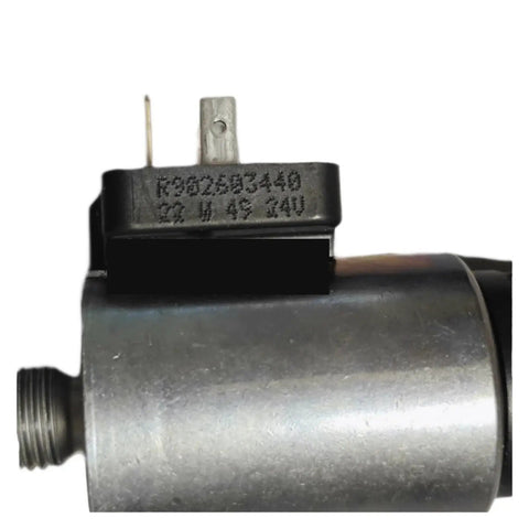 R902603440 24V Electric Proportional Valve Coil Solenoid Module for Oil Pump Motor with quick fit three wire plug.