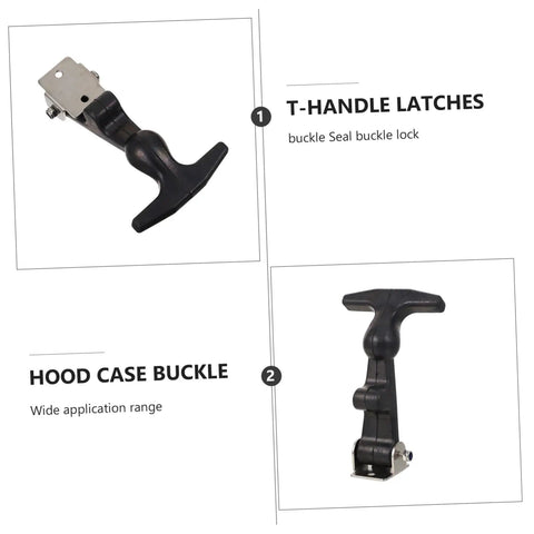 Heavy Duty T Handle Draw Latches Set in stainless steel with rubber shock absorption locking hasp for toolboxes engine hoods trailers