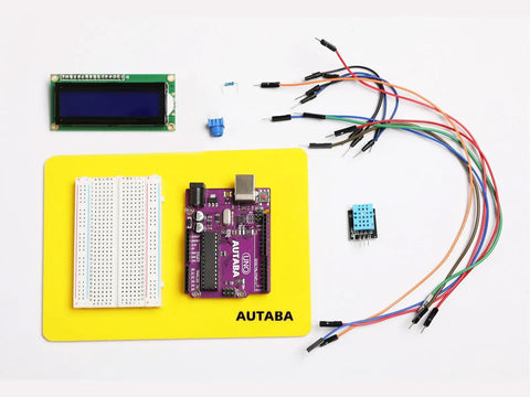 Uno R3 Starter Kit For Beginners Dope Arduino Electronics Bundle With Projects Sensors Wires Breadboard And Simple Step By Step Tutorials To Learn By Doing Through Hands On Projects And Clear Guides. Arduino board, breadboard, LCD, sensor, jumper wires