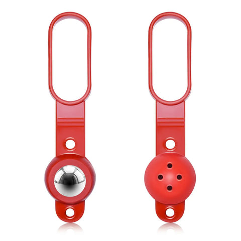 Heavy Duty Magnetic Stud Finder With 27 Pound Pull Power Battery Free Wall Scanner For Drywall Wood Plywood Detects Metal Nails Screws And Hidden Studs. Red magnetic sphere side view.
