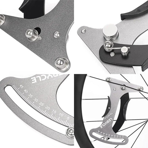 Premium Aluminum Alloy Bicycle Spoke Tension Meter Insanely Accurate Road Bike Wheel Building Tool close-up of adjustable gauge details