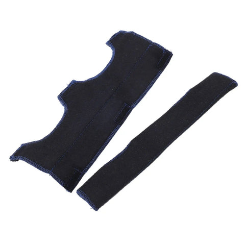 Premium Cotton Hard Hat Sweatbands 2 Pack Breathable Reusable Headband For Construction Crews And Trade Pros showing two dark cotton sweatbands.