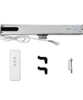 Plug And Play Automatic Electric Window Opener Motor With Chain Actuator, remote, and mounting hardware