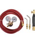 Five Piece Air Acetylene Welding Kit With Swirl Torch, CGA 200 Acetylene Regulator, Boss Level Gauges, Pro Grade Hose And Fittings