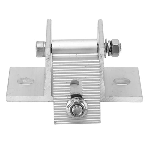 Close-up of Eight Piece Solar Panel Mounting Bracket Feet With Screws And Gaskets, Lightweight Aluminum for RVs and roofs use.