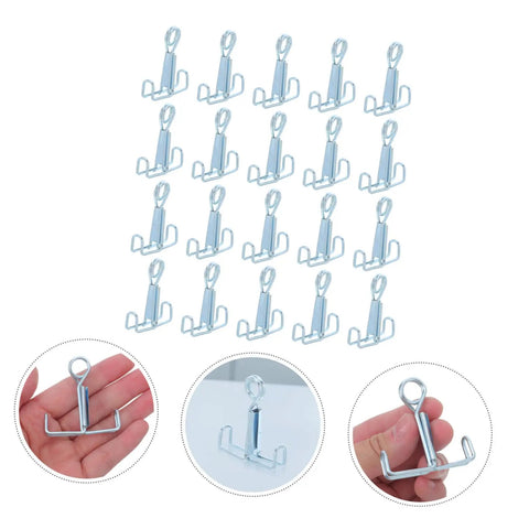 Laboratory 25 Piece Flat Jaw Spring Clamp Set for Flexible Latex Tubes Rubber Hoses in hand view and arrangement