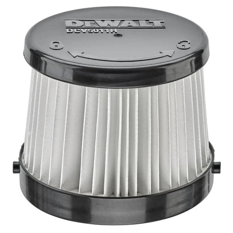 HEPA Replacement Filter Set For 20V Vacuums, DCV5011H Compatible showing a cylindrical filter with pleated paper and plastic top.