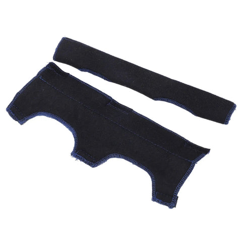 Premium Cotton Hard Hat Sweatbands 2 Pack Breathable Reusable Headband For Construction Crews and Trade Pros showing two black cotton liners.