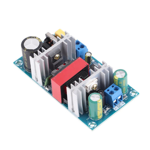 Compact 4A AC To DC Power Supply Module With 110 To 240V Input And 12V 50W Output Drop In Replacement For Industrial Control Equipment Overload And Short Circuit Protection Space Saving 89x49x26mm Design, angled view