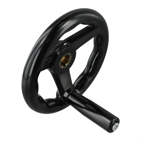 Robust Plastic Three Spoke Hand Wheel With Revolving Handle Milling Machine Tool Shaft Control Durable Grip For Heavy Duty Industrial Jobs Smooth Operation And Reliable Performance, black 12-18mm