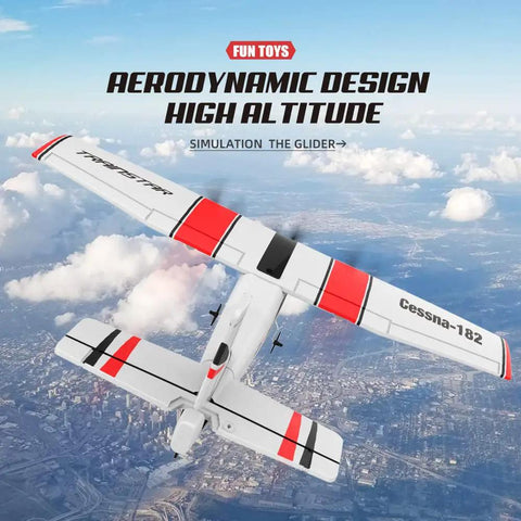 Lightweight 2 Channel RC Plane Ready To Fly 2.4GHz With 3 Axis Gyro For Beginners, Easy To Fly Glider in flight over landscape