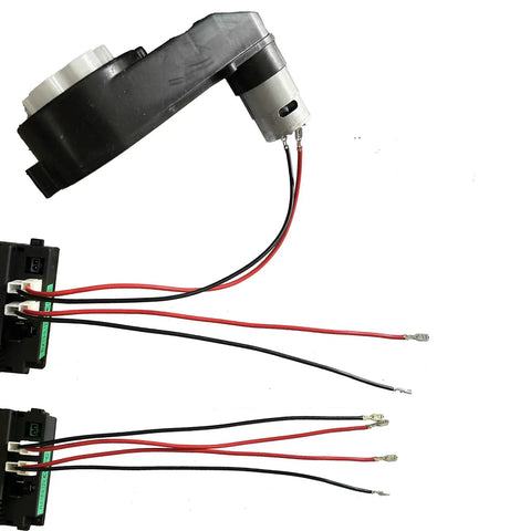 Ride On Toy Wiring Harness Upgrade Kit For 6V 12V 24V Batteries Snap In Connector No Weld Installation showing cables and parts