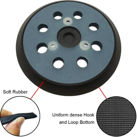 2 Pack 5 Inch Replacement Sander Pad For Random Orbit Palm Sander Models DW421 DW423 D26451 D26453, No Fuss Install