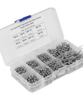 800Pcs M2 Self Drilling Screw Set With Handy Eight Sizes Cross Drive Pan Head Wood Screws Made of 304 Stainless Steel in box