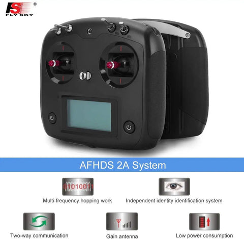 FPV RC Transmitter Beefed Up With Touch Screen And 2.4Ghz Link For Quadcopter Racing Mode 2 Includes FS-IA6B Receiver Low Power Consumption