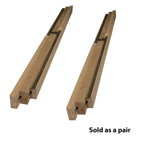 Premium Wooden Table Expansion Slide Kit, 50 Inch Equalizer Rails for Pedestal Dining Tables, heavy-duty solid wood slides.
