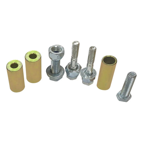 Hardware components including bolts and bushings for Premium Pro Shop Grade Heavy Duty Differential Drop Kit.