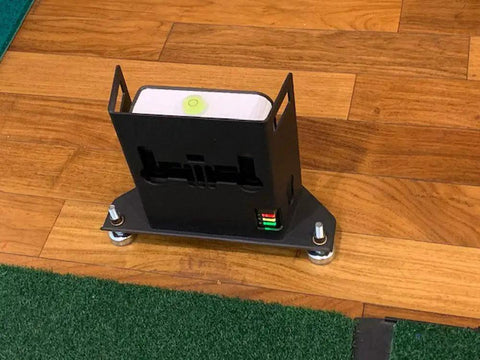 Rugged Metal Protective Case Box For Skytrak Golf Launch Monitor First Gen Matte Black With 13 Gauge Steel Three Adjustable Leveling Legs