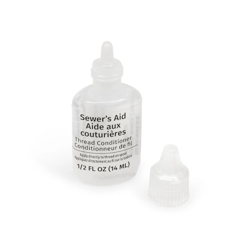 Sewer Aid Liquid Lubricant For Your Sewing Setup 0.5 Fluid Ounce Clear Non Staining Formula For Needles Spools Bobbins Presser Feet And Scissors Blades Keeps Sewing Smooth And Fabric Penetration Easy bottle with cap