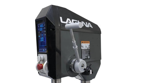 Top Notch Benchtop Drill Press 1.5 HP 110V with touch screen smart panel and precision depth control on display.