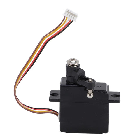 Hardcore 5 Wire Rc Servo Built Totally Legit For 1/18 Scale Remote Controlled Cars shows a black servo motor with wiring for easy installation.