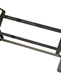 Open Iron Desk Bookcase With Industrial Style Heavy Duty Metal Shelf Rack For Home Office Large Capacity Open Shelving Organizer For Books Decor And More Must Have, black metal frame detail view.