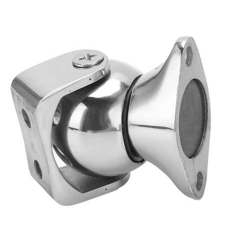 Hefty Magnetic Door Stopper Made From Top Tier 316 Stainless Steel With Super Strong 8 Pound Magnet And Adjustable Rotating Head showing a close-up of the stainless steel head.