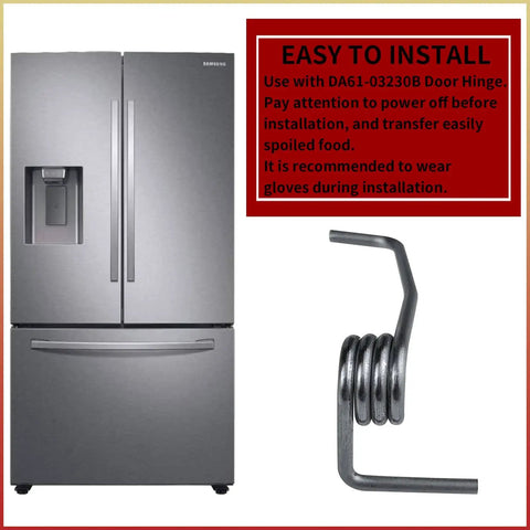 Fridge Door Divider Spring Replacement 2 Pack For Samsung Refrigerators Fits DA61 03230B Door Hinge with installation guide