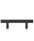 Dope Matte Black Cabinet Pulls 5 Inch Square Stainless Steel Knobs For Kitchen Drawers 3 Inch Hole Center, front view