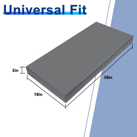 Mini Split Pad For Ductless Air Conditioners And Heat Pump Systems, 38 Inch By 18 Inch By 3 Inch Plastic Outdoor Condenser Anti Vibration Pad