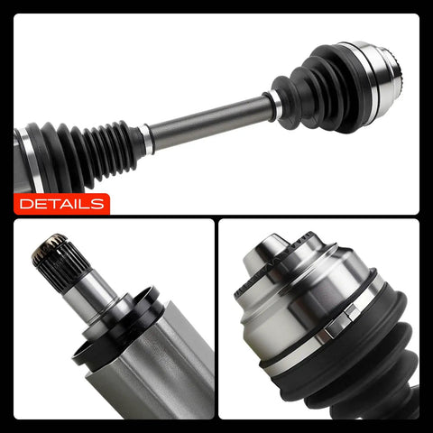 Close-up details of BMW Front Left Driver Side CV Axle Shaft Assembly That Fits 528i xDrive 2012 To 2015, 535i xDrive 2011 To 2015